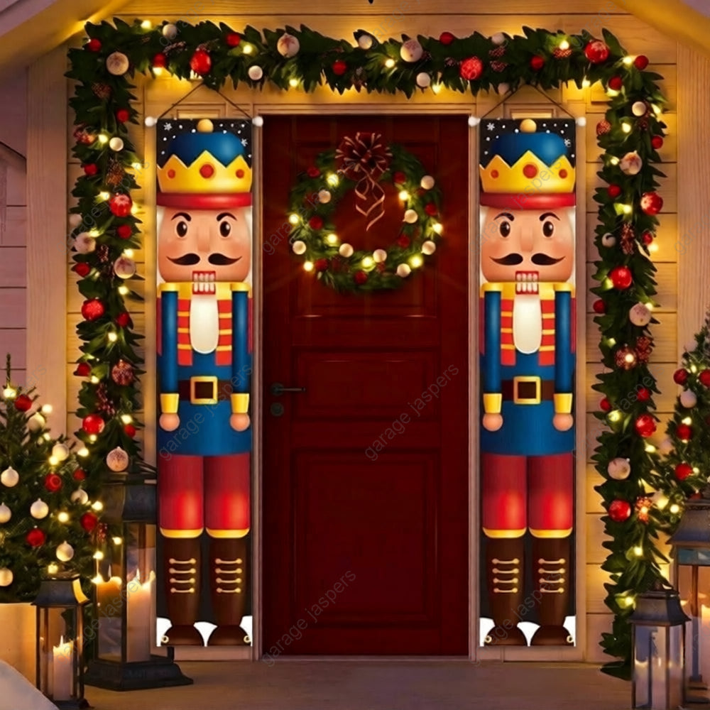 Festive NutCracker porch signs